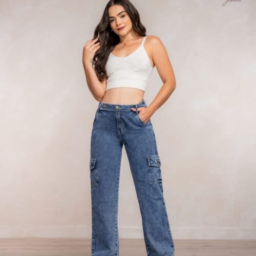 Jeans Cargo Mujer