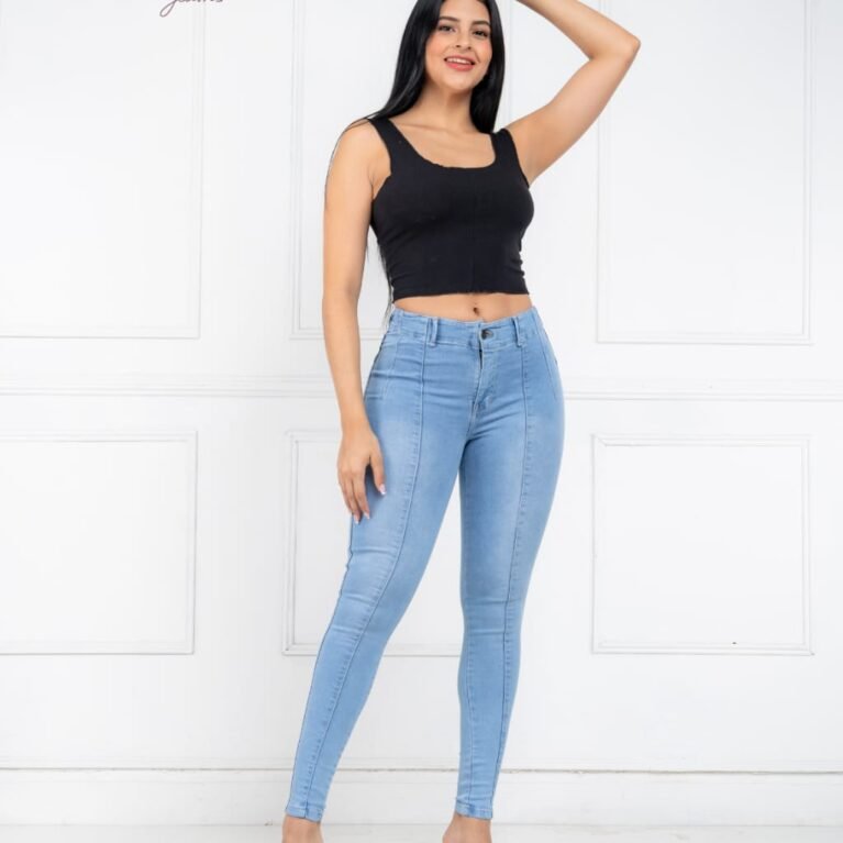 Pantalón jean pegado celeste RM730